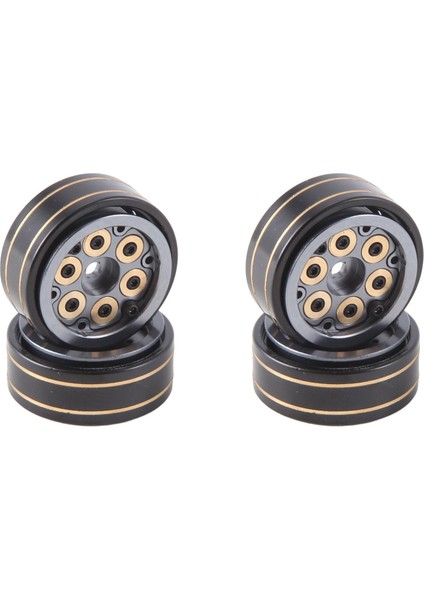4pcs 1.0inch Mini Beadlock Tekerlek Jant Hub 1/24 1/18 Rc Paletli TRX4M AX24 SCX24 FCX24 FCX18 Rc Crawler Car Tıtanıum (Yurt Dışından) modelleri