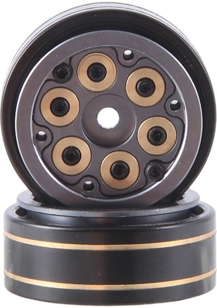 4pcs 1.0inch Mini Beadlock Tekerlek Jant Hub 1/24 1/18 Rc Paletli TRX4M AX24 SCX24 FCX24 FCX18 Rc Crawler Car Tıtanıum (Yurt Dışından) fırsatları