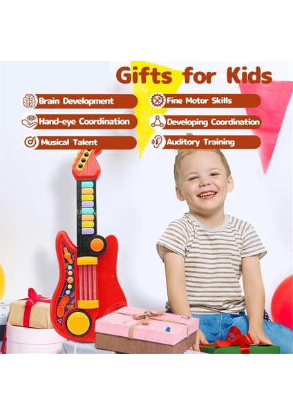 Çocuk Gitar ve Yürümeye Başlayan Çocuk Piyano 2 Inç Için 1 Gitar 3-5 Yeni Başlayanlar Için Kayış Oyuncak Gitar Çocuklar Hediyesi (Yurt Dışından) indirimleri