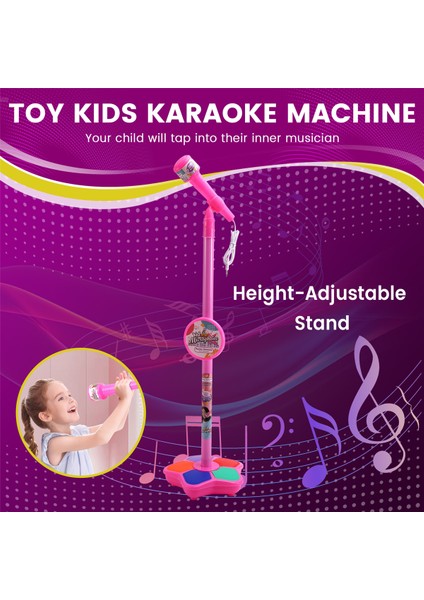 Çocuk Mikrofonu Hafif Stand Oyuncak, Yüksekliğe Göre Ayarlanabilir Mikrofon, Beyin Eğitimi Eğitim Oyuncakları Doğum Günü Hediyesi Pembe (Yurt Dışından) fırsatları