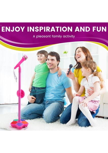 Çocuk Mikrofonu Hafif Stand Oyuncak, Yüksekliğe Göre Ayarlanabilir Mikrofon, Beyin Eğitimi Eğitim Oyuncakları Doğum Günü Hediyesi Pembe (Yurt Dışından) indirimleri