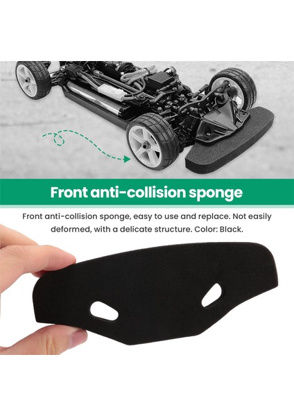 Tamiya Için Ön Tampon Sünger Köpüğü Tt-01 Tt-02 TT01 TT02 1/10 Rc Araba Yükseltme Parçaları Yedek Aksesuarlar, Siyah (Yurt Dışından) indirimleri