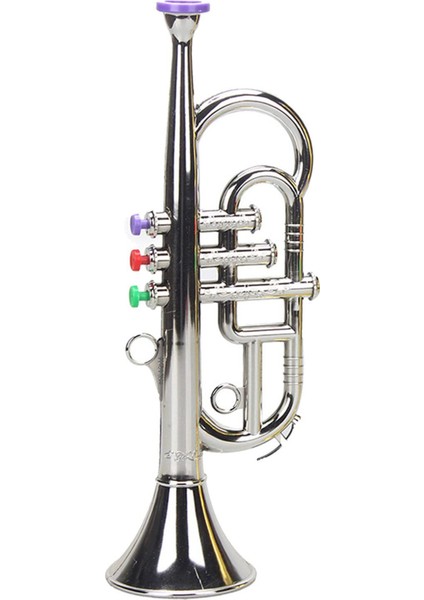 Trompet 3 Tonlar 3 Renkli Tuş Simülasyonu Oynat Mini Müzikal Rüzgar Enstrümanları Çocuklar Için Doğum Günü Partisi Oyuncak Gümüş (Yurt Dışından)