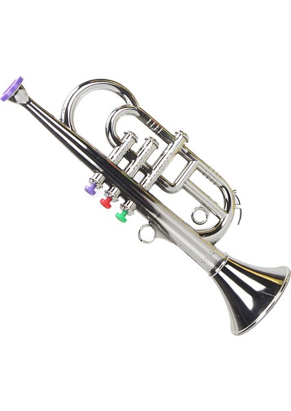 Trompet 3 Tonlar 3 Renkli Tuş Simülasyonu Oynat Mini Müzikal Rüzgar Enstrümanları Çocuklar Için Doğum Günü Partisi Oyuncak Gümüş (Yurt Dışından) fırsatları