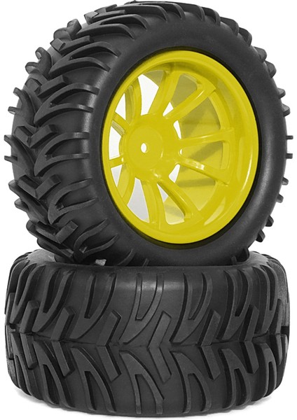 Rc Lastikler 1/10 Kamyon Lastikleri ve Tekerlekler Uzaktan Kumanda Kamyon Lastikleri Sarı (Yurt Dışından) modelleri