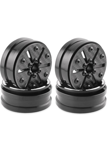 4pcs Karbon Fiber 1.9 Inç Beadlock Tekerlek Jant Tekerlek Göbeği 1/10 Rc Paletli Araba Eksenel SCX10 Trx4 B (Yurt Dışından)