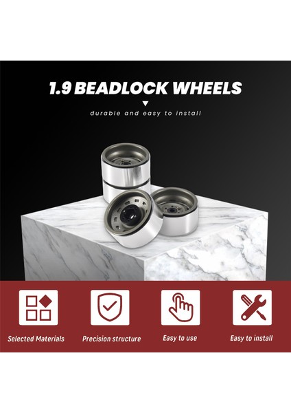 4pcs Ralli 1.9 Metal Beadlock Tekerlek Hub Jant 1/10 Rc Prıger Axıal SCX10 90046 AXI03007 Traxxas Trx4 RC4WD D90,2 (Yurt Dışından) fiyatları