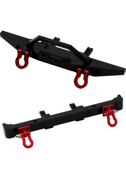 1/12 MN128 Çoban Uzaktan Kumanda Araç Parçaları Aksesuarları Yükseltme Ön Arka Tampon Tampon Koruma Siyah (Yurt Dışından)