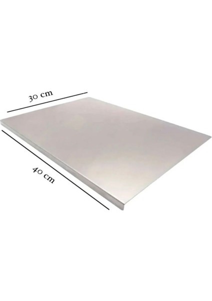 Stellica Paslanmaz Çelik 30X40 cm Tek Bükümlü Metal Tezgah Koruyucu Çok Amaçlı Kesme Tahtası fiyatları
