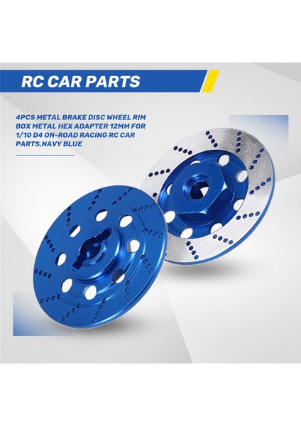 4pcs Metal Fren Disk Tekerleği Jant Kutusu Metal Onay Adaptörü 12/10 Sakura D4 Yol Yarışı Rc Araç Parçaları, Lacivert (Yurt Dışından) fırsatları