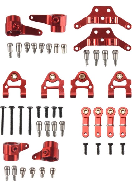Metal Yükseltilmiş Parçalar Direksiyon Kupası Salıncak Kolu Şok Emici Plaka Wltoys P929 P939 K969 K979 K989 K999 1/28 Rc Araba, Kırmızı (Yurt Dışından) fiyatları