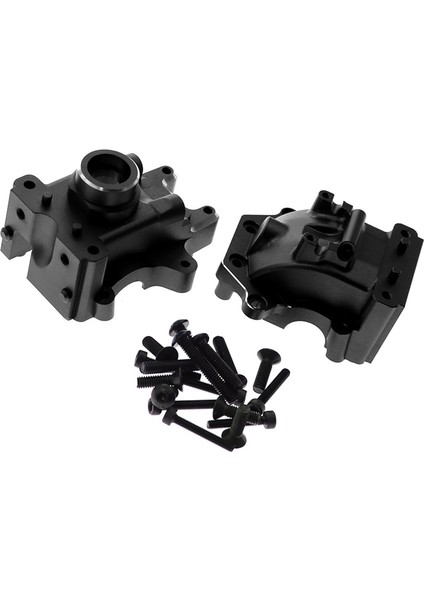 Alüminyum Ön Arka Bulk Başı Şanzıman Muhafazası 9529 1/8 Traxxas Sledge 95076-4 Rc Araba Yükseltmeleri Parça Aksesuarları, Siyah (Yurt Dışından)