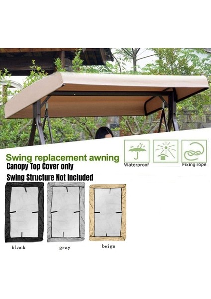 Açık Salıncak Üst Kapak Sandalye Kapağı Güneş Gölgelik Kapağı Salıncak Yağmur Barınağı Ev Bahçe Su Geçirmez Mobilya Kapağı Siyah (Yurt Dışından) fiyatları