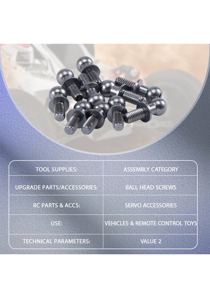 10PCS M3 Metal Altıgen Bilyalı Kafa Vidaları Tamiya Için (Yurt Dışından) fiyatları