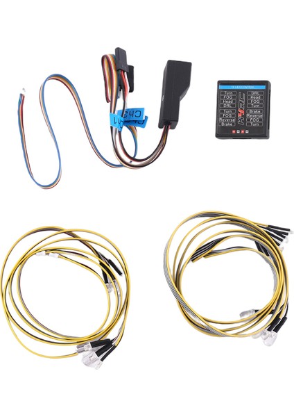 1/8 1/10 Rc Araç 16 LED Işık Sistemi Ön ve Arka Lamba Turn Sinyalleri Tamiya Hsp Hpı Eksenel RC4WD Traxxas (Yurt Dışından)