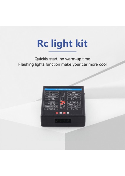 1/8 1/10 Rc Araç 16 LED Işık Sistemi Ön ve Arka Lamba Turn Sinyalleri Tamiya Hsp Hpı Eksenel RC4WD Traxxas (Yurt Dışından) modelleri