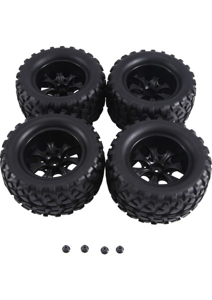 12MM Hex Rc Tekerlekler ve Lastikler 1/10 Ölçekli Rc Kamyon Lastikler Traxxas Rustler Stampede Hoss 2WD 4x4 Vxl Lastikleri Için Tekerlekler, A (Yurt Dışından)