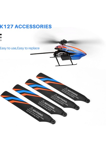4pcs Wltoys Için Ana Bıçak Pervaneleri Xk K127 Rc Helikopter Uçağı Drone Yedek Yükseltme Parçaları Aksesuarları (Yurt Dışından) indirimleri