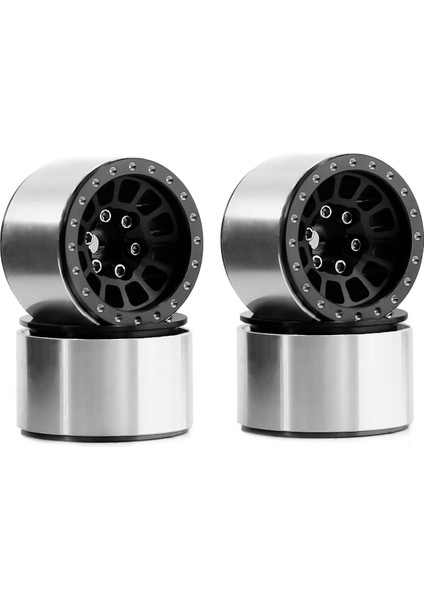 4pcs 1.0 Inç Metal Beadlock Tekerlek Göbek Jant Jant 1/18 1/24 Rc Paletli Araba TRX4M Eksenel SCX24 AX24 Parça, Siyah (Yurt Dışından)