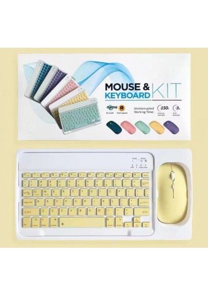 ZR20KM Sarı Kablosuz Klavye Mouse Set