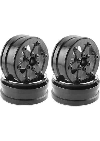 4pcs Karbon Fiber 1.9 Inç Beadlock Tekerlek Jant Tekerlek Göbeği 1/10 Rc Paletli Araba Eksenel SCX10 Trx4 C Için (Yurt Dışından)