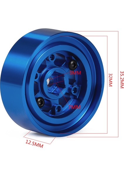 4pcs 1.3 Inç Metal Beadlock Tekerlek Jant Tekerlek Göbeği TRX4M Için 1/18 Rc Paletli Araba Yükseltme Parçaları Aksesuarları, 3 (Yurt Dışından) fiyatları