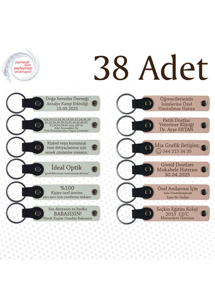 Beyaz & Pudra, Kafe Müşterilerine Teşekkür Armağanı, 38’li Set, Kişiselleştirilebilir Deri Hatıra