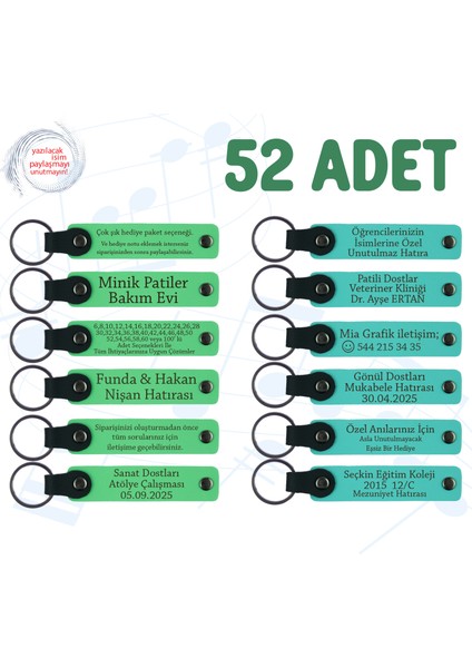 F Yeşili & Turkuaz, Sosyal Bilgiler Öğretmeninden Karne Hediyesi 52’li Set, Kişiye Özel Isimli Anı