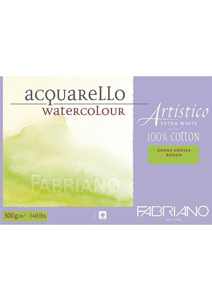 Artistico Extra White Sulu Boya Defteri Blok Rough - Kalın Doku 300 Gr. 26X36 Cm. 12 Yaprak