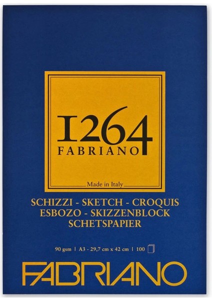 1264 Sketch Paper Eskiz Çizim Defteri 90 Gr. A3 100 Yaprak