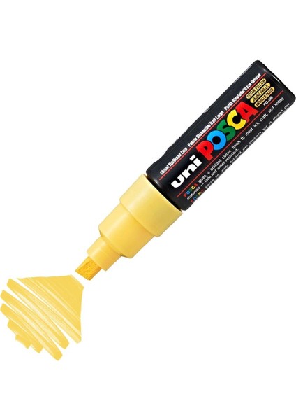 Posca Pc-8k Boyama Markörü 8 Mm. Kesik Uç Saman Sarısı