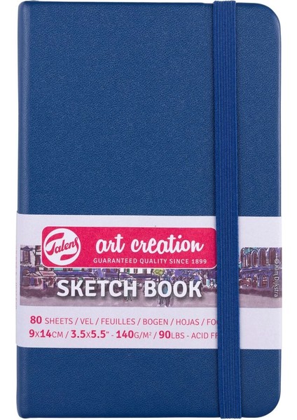 Art Creation Sketchbook Sert Kapak Eskiz Çizim Defteri 140 Gr. 9X14 Cm. 80 Yp. Navy Blue