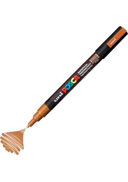 Posca Pc-3m Boyama Markörü 0.9-1.3 Mm. Metalik Bronz