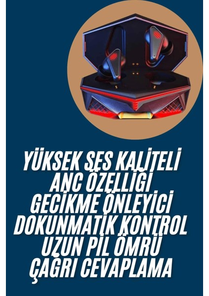 Profesyonel Tws Işıklı Kablosuz Bluetooth Kulaklık Oyuncu Kulaklığı fiyatları