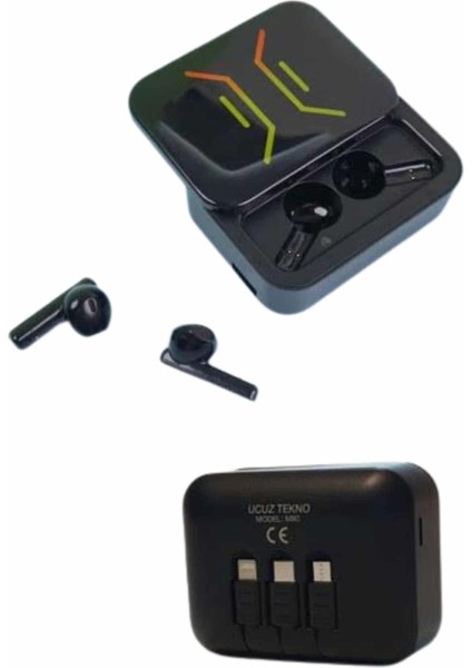 Powerbank Bluetooth Kulaklık Oyuncu Kulaklığı Yüksek Ses Kaliteli indirimleri