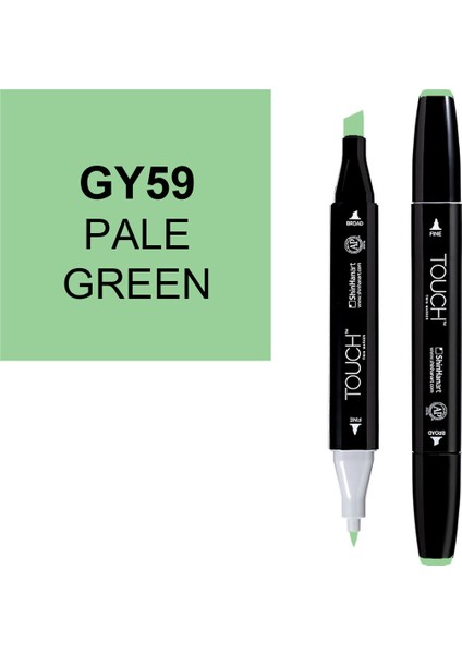 Touch Twin Marker Çizim Kalemi GY59 Pale Green