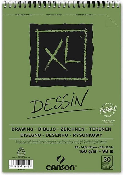 Xl Dessin Spiralli Eskiz Çizim Defteri 160 Gr. A5 30 Yp.