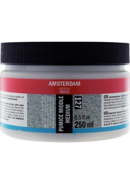 Amsterdam Pumice Middle Medium 127 Süngertaşı Grenli Medyum 250 Ml.