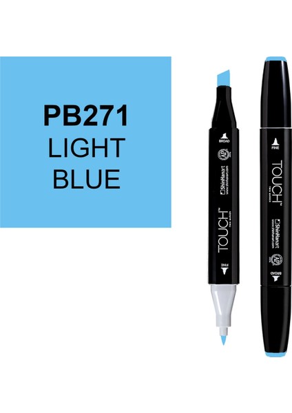 Touch Twin Marker Çizim Kalemi PB271 Light Blue
