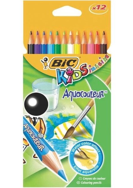 Kids Aquacouleur Kuru Sulu Boya Kalemi 12 Renk