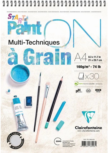 Paint'on A Grain Start Eskiz Çizim Defteri 160 Gr. A4 30 Yp.