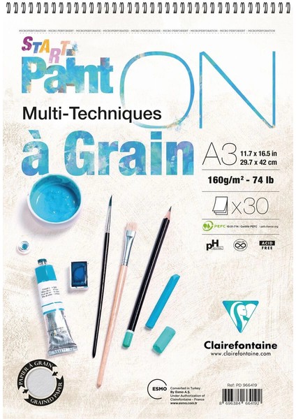 Paint'on A Grain Start Eskiz Çizim Defteri 160 Gr. A3 30 Yp.