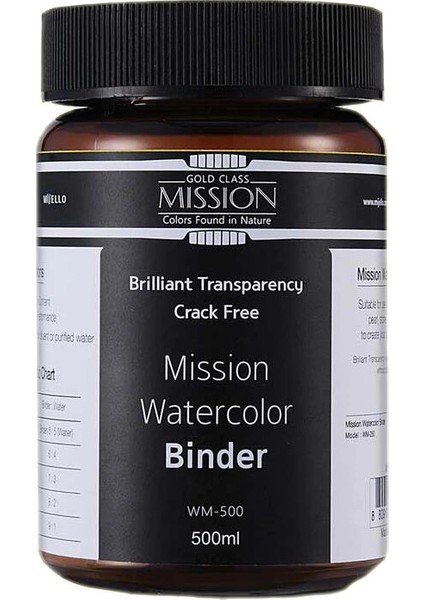 Watercolor Binder Sulu Boya Bağlayıcı 500 Ml.