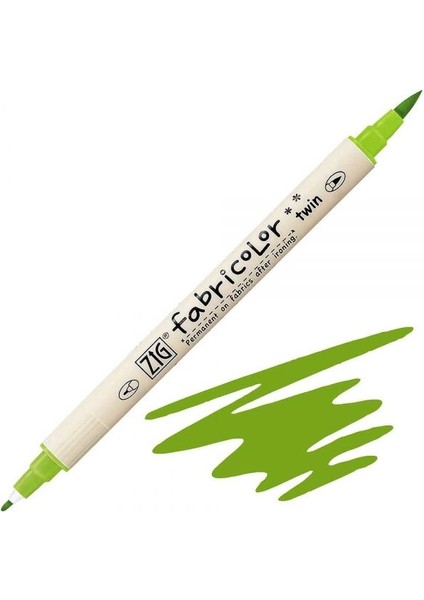 Fabricolor Twin Çift Uçlu Kumaş Tekstil Boyama Kalemi Lıght Green