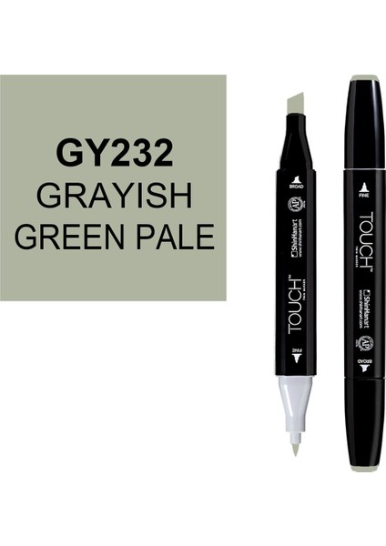 Touch Twin Marker Çizim Kalemi GY232 Grayish Green Pale
