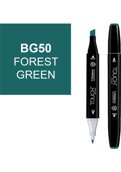Touch Twin Marker Çizim Kalemi BG50 Forest Green