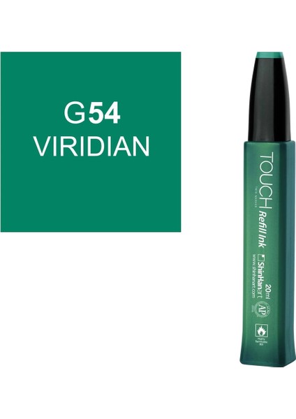 Touch Twin Marker Refill Alcohol Ink Alkol Bazlı Mürekkep 20 Ml. G54 Vırıdıan