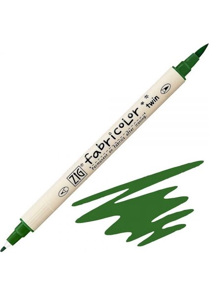 Fabricolor Twin Çift Uçlu Kumaş Tekstil Boyama Kalemi Green