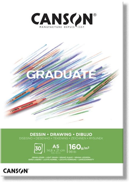 Graduate Drawing Eskiz Çizim Defteri 160 Gr. A5 30 Sayfa