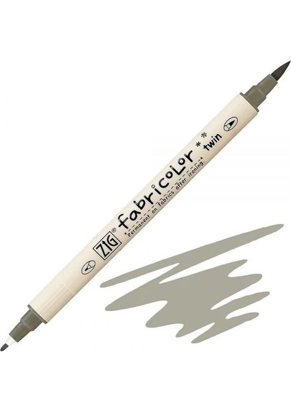 Fabricolor Twin Çift Uçlu Kumaş Tekstil Boyama Kalemi Green Grey